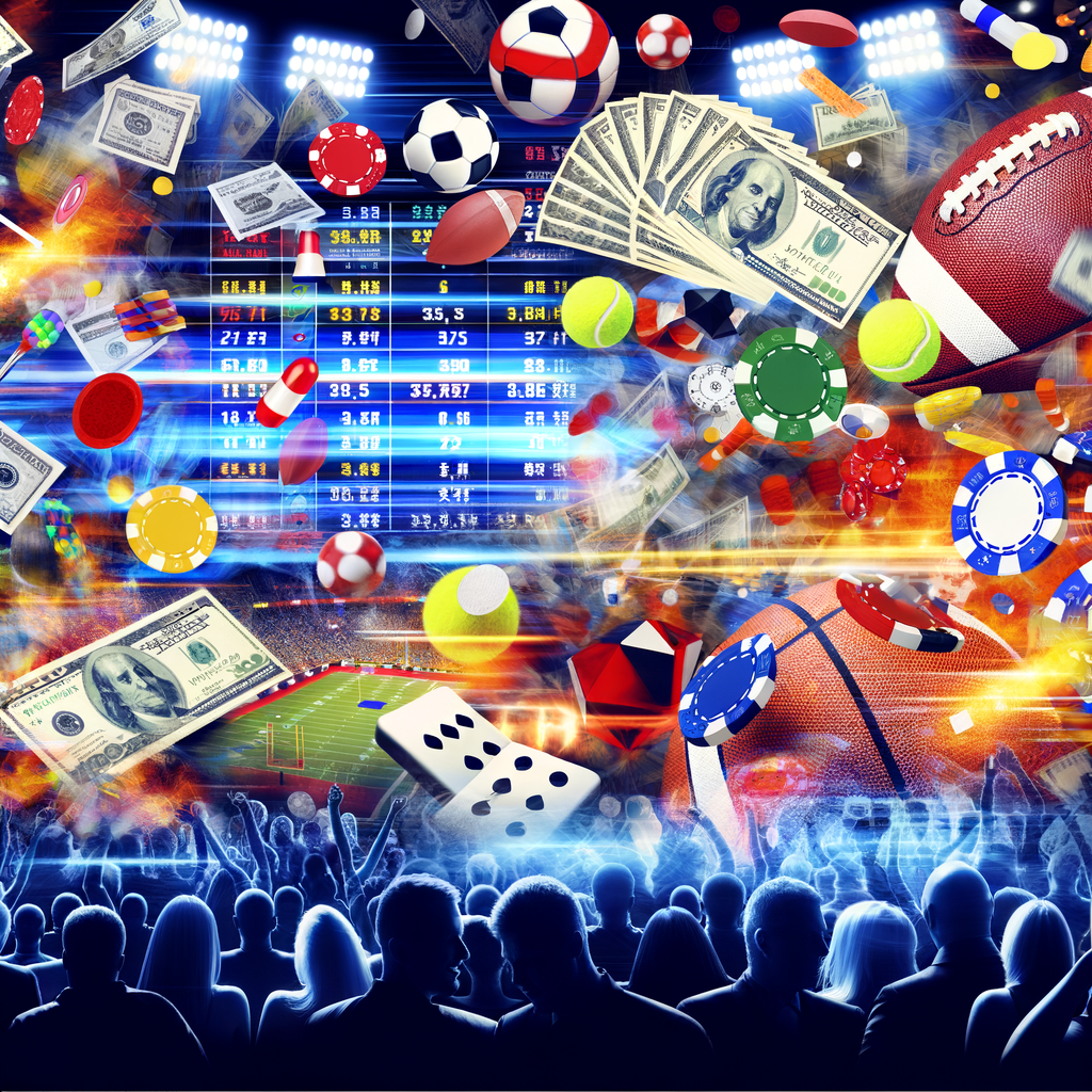 Dynamic Digital Collage Of Sports Betting Excitement.