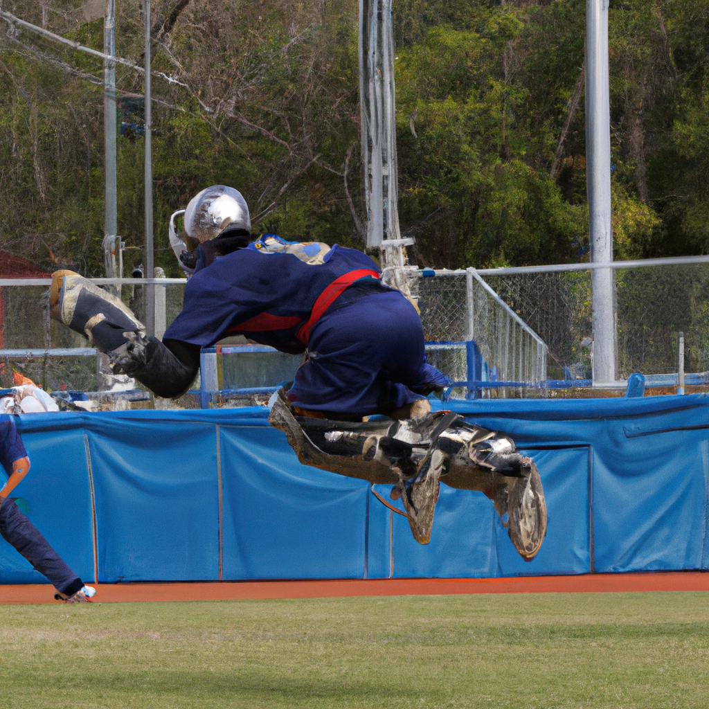 Fielder Diving To Make A Save.