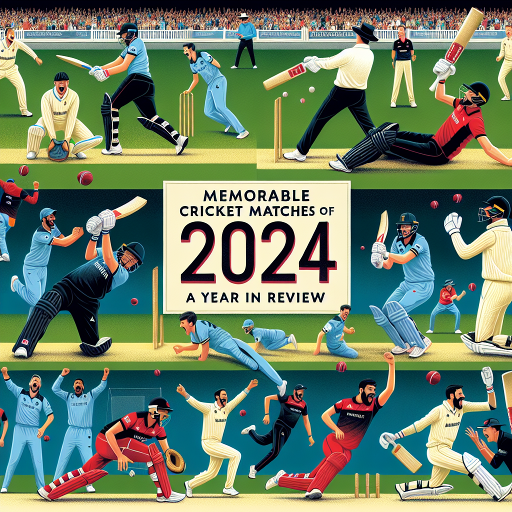 Memorable Cricket Matches Of 2024 A Year In Review