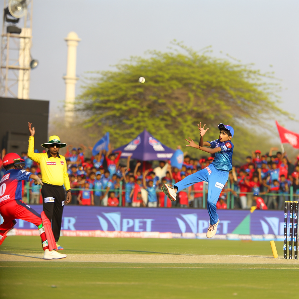 Young Ipl Stars Energize Dynamic Cricket Action.
